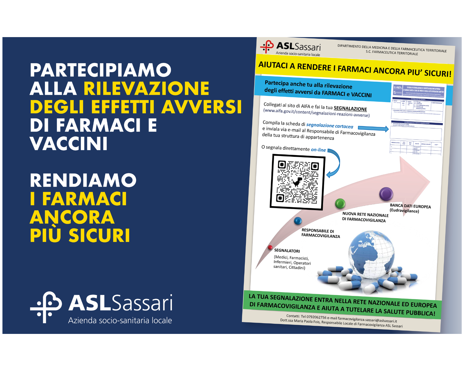 “Aiutaci a rendere i farmaci ancora più sicuri”: l’appello della Asl