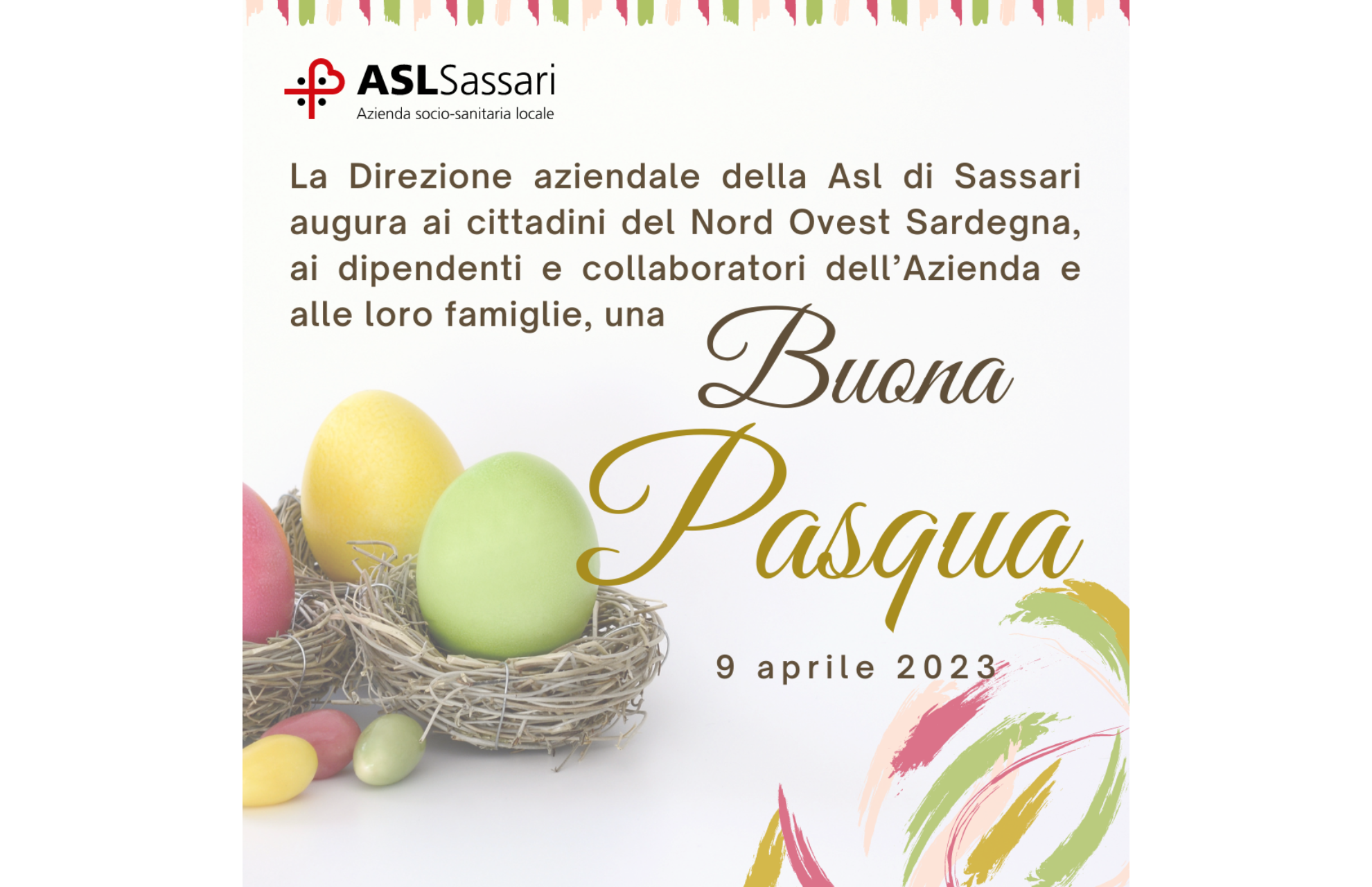 Buona Pasqua dalla Direzione Aziendale della Asl di Sassari