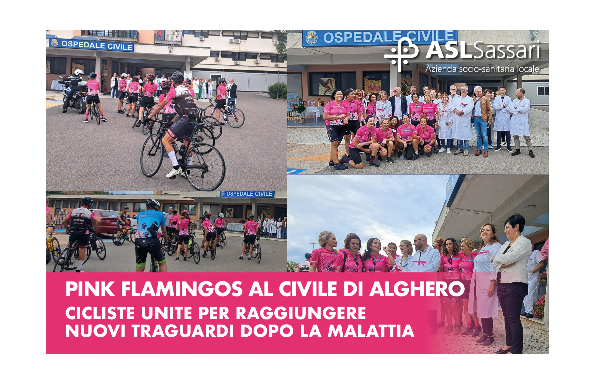 Vita dopo il tumore: le Pink Flamingos al Civile di Alghero