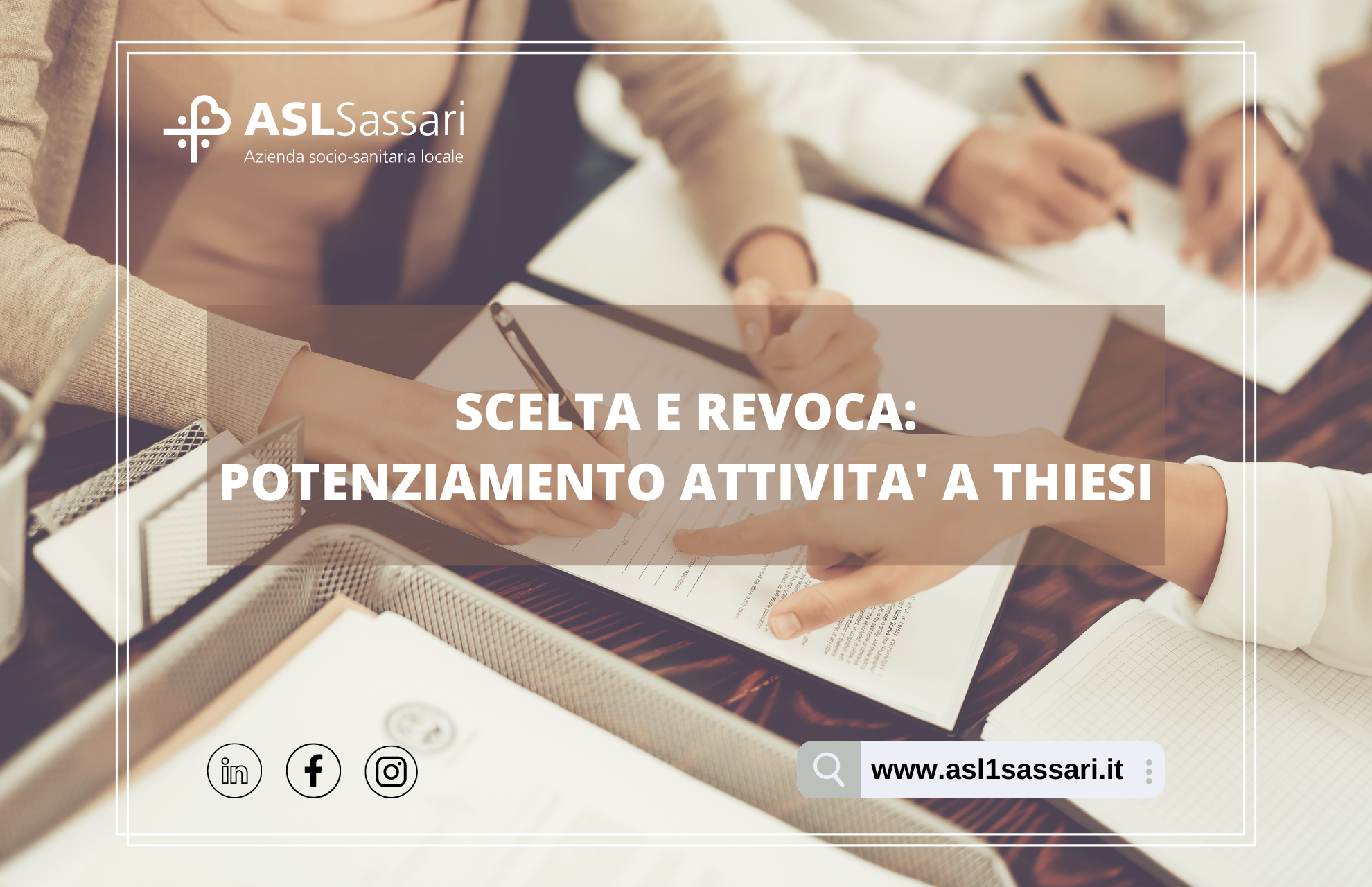 Thiesi: potenziata l’apertura dell’ufficio Scelta e Revoca