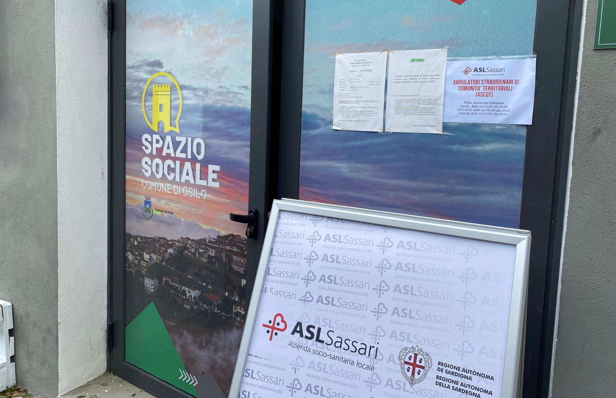 Asl Sassari: apre l’ambulatorio straordinario di comunità di Osilo