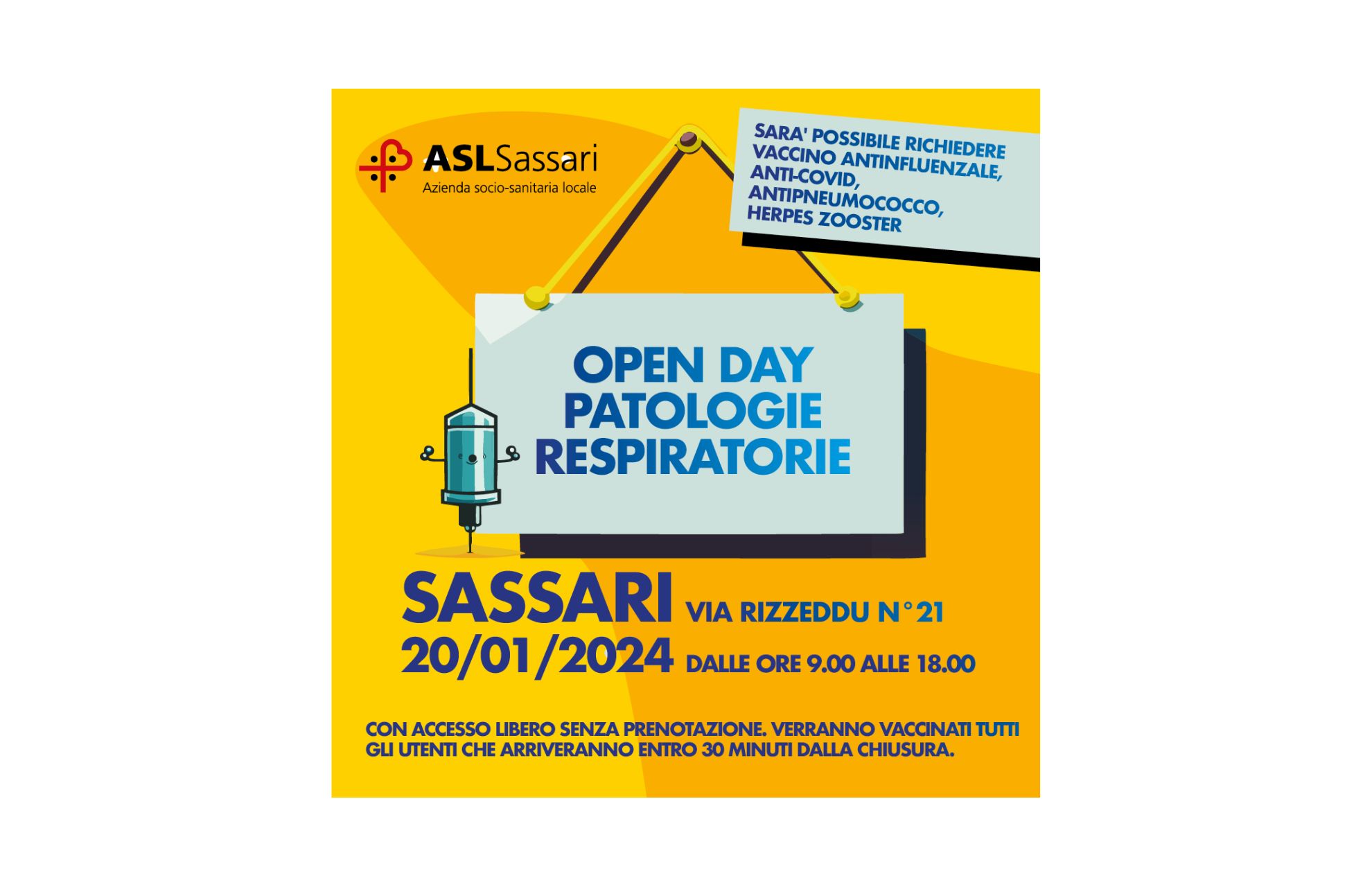 Sassari: l’Open Day per proteggersi dalle patologie respiratorie