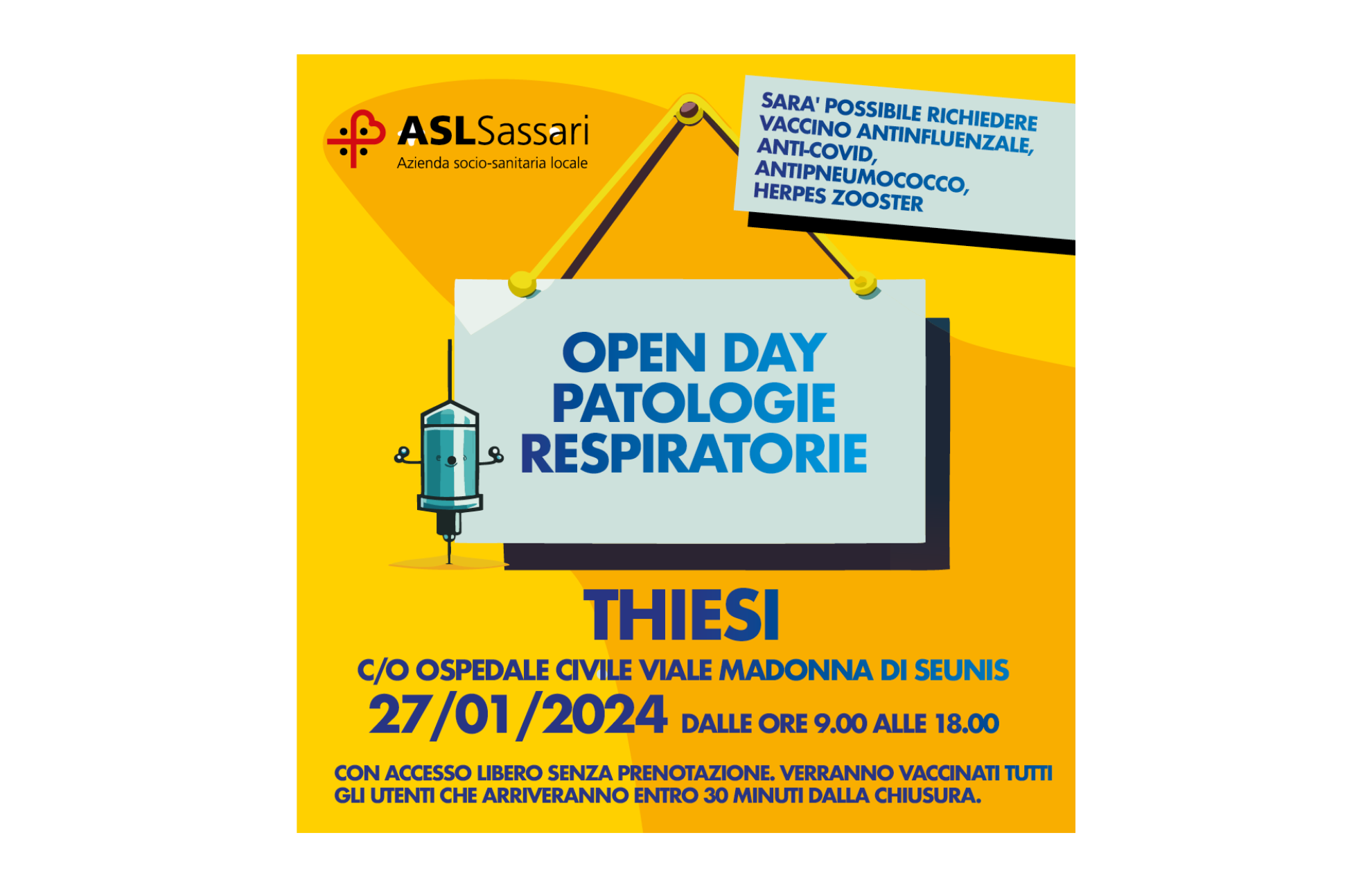 Thiesi: l’Open Day per proteggersi dalle patologie respiratorie