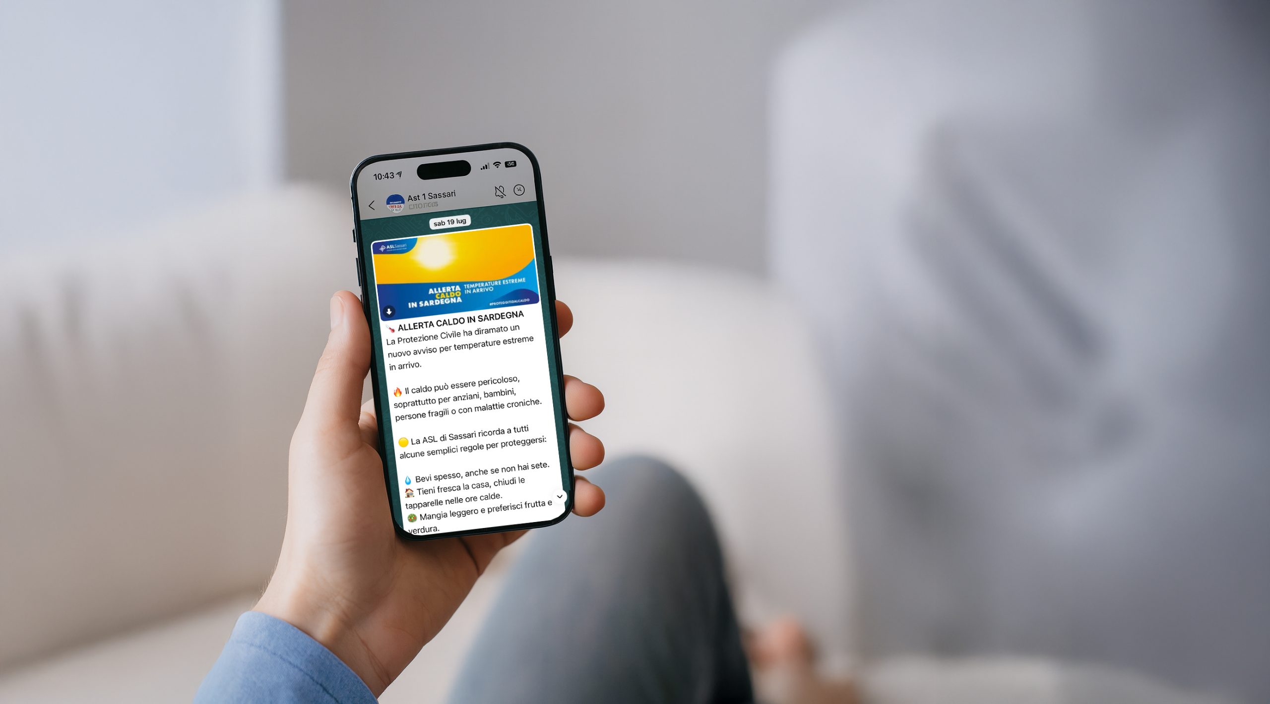 Asl 1, attivo il nuovo canale WhatsApp “Asl 1 Sassari”