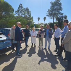 Un momento del sopralluogo, precedente alla consegna dei lavori al Ps di Alghero