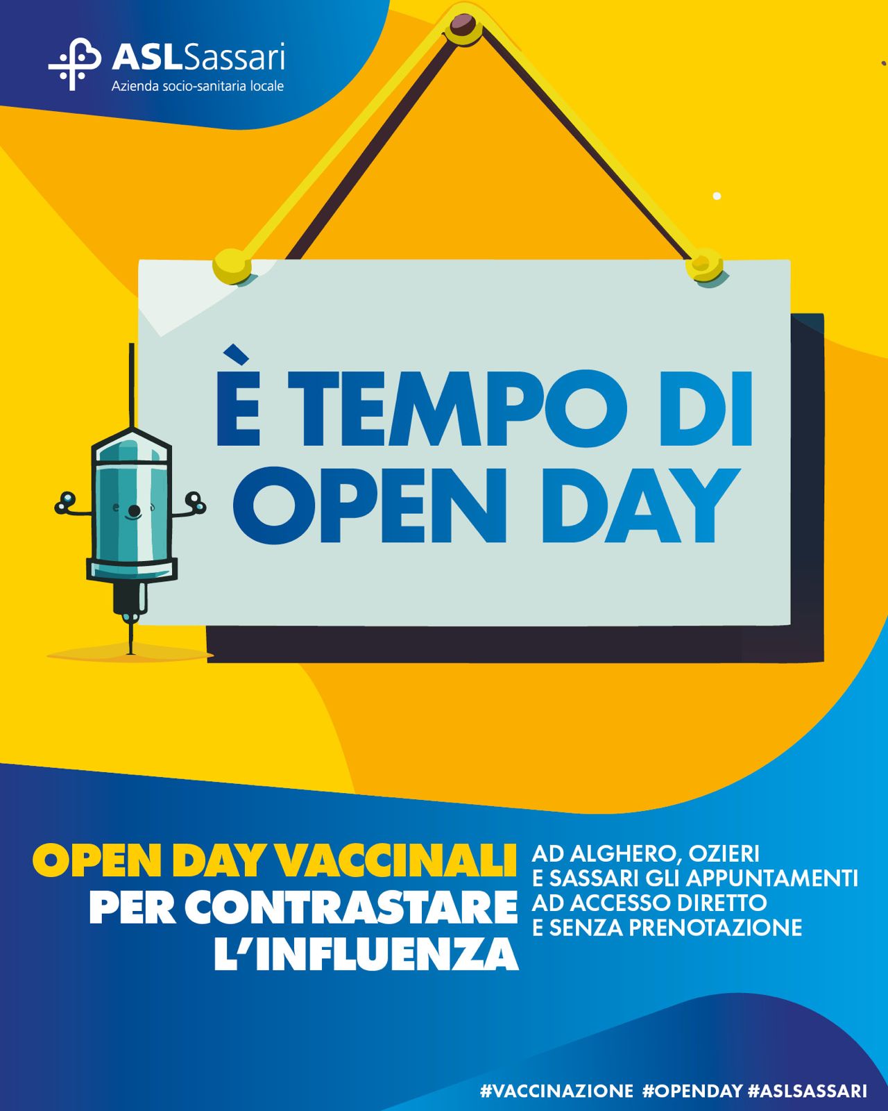 Campagna vaccinale antinfluenzale: si parte anche con gli open day