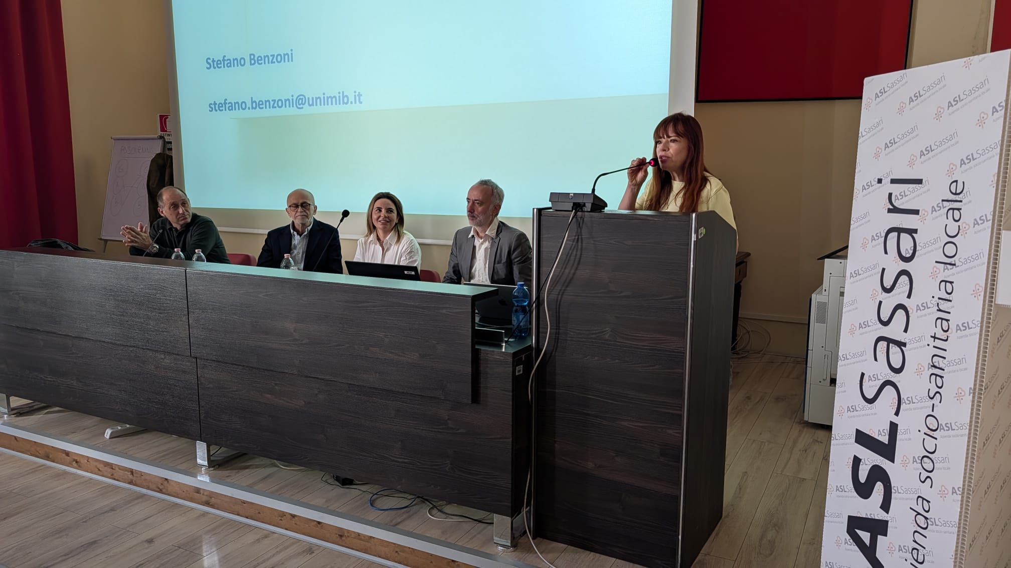 Da destra: dott.ssa Ica Manca, prof. Stefano Benzoni, dott.ssa Annarosa Negri, dott. Vito La Spina, dott. Salvatore Lorenzoni