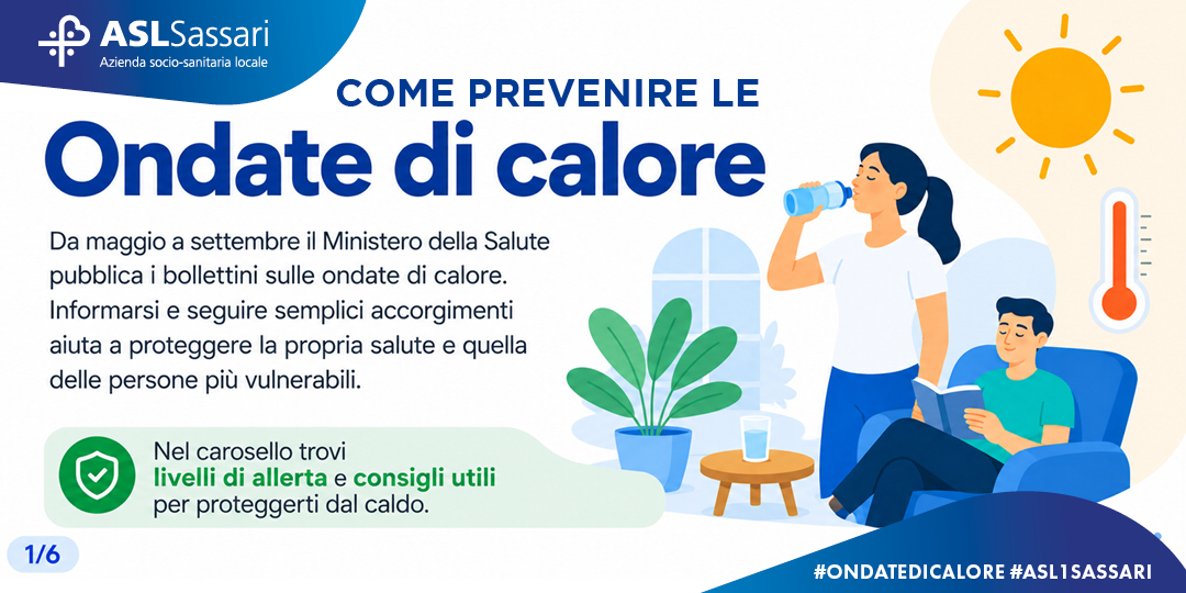 Ondate di calore: i consigli della ASL di Sassari per proteggersi dal caldo intenso