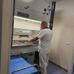 La sala settoria: interni